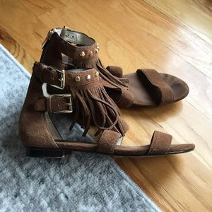 Michael Kors suede fringe sandals